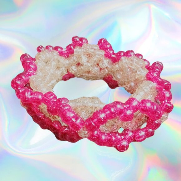 MIni Kandi Cuff Hearts Gold Sparkly - Picture 3 of 5